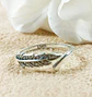 Anillos plumas alas zirconia plata 925 ajustable - Miniatura 5