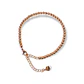 Pulsera Esfera 3mm Brazalete ajustable enchapado en oro rosa unisex - Miniatura 8