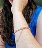 Pulsera Esfera 3mm Brazalete ajustable enchapado en oro rosa unisex - Miniatura 3