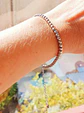 Pulsera Esfera 3mm Brazalete ajustable plateada unisex hipoalergenico - Miniatura 5