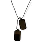 Colgante doble etiqueta estilo militar cupimatch unisex - Miniatura 2