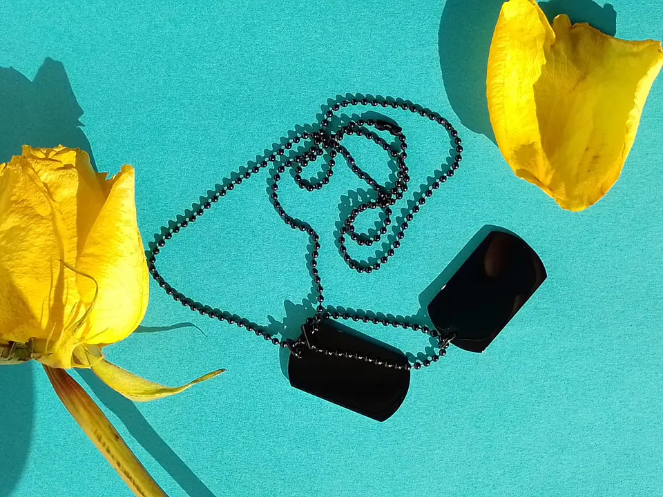 Colgante doble etiqueta estilo militar cupimatch unisex 7