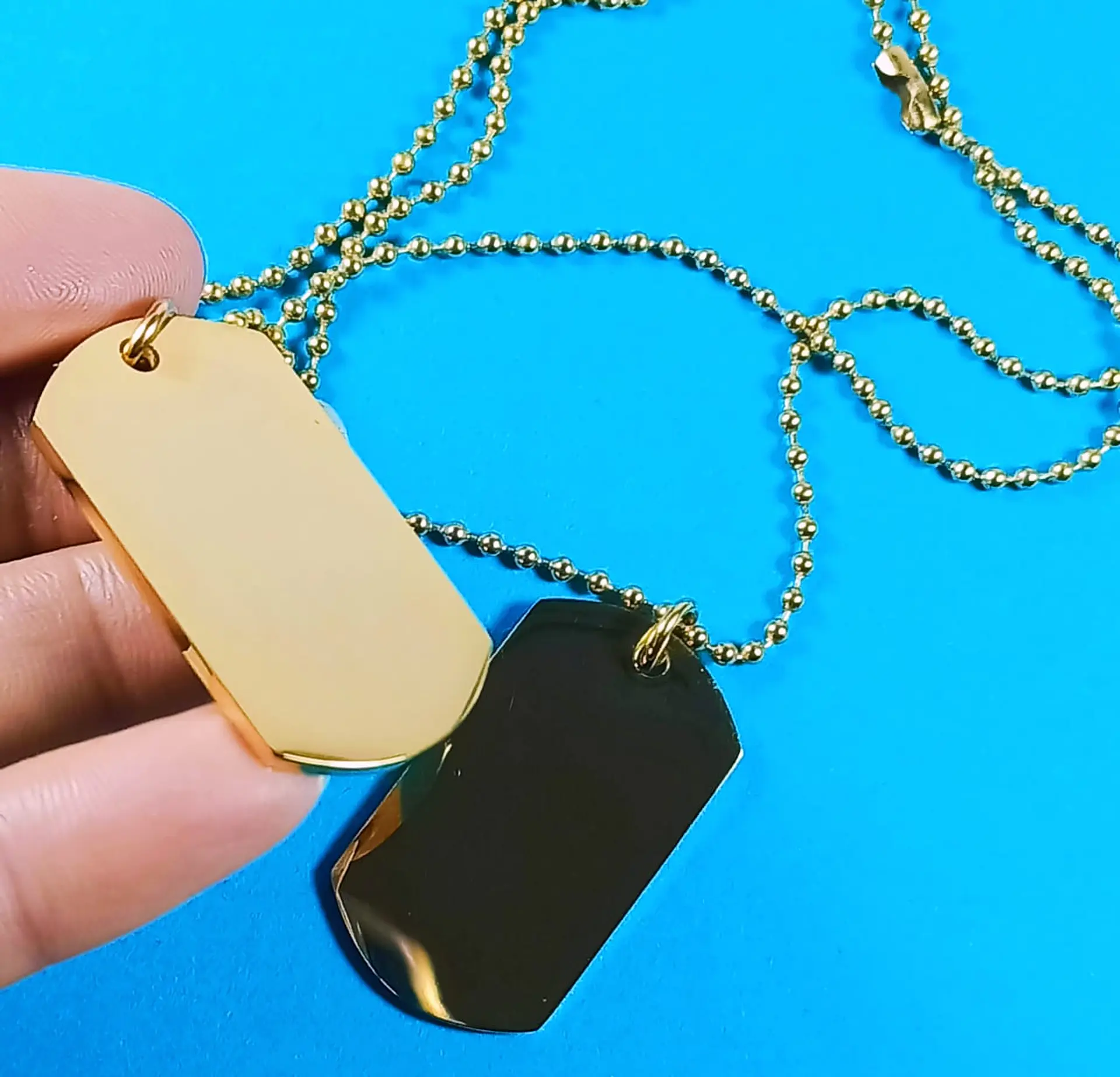 Colgante doble etiqueta estilo militar cupimatch unisex 13