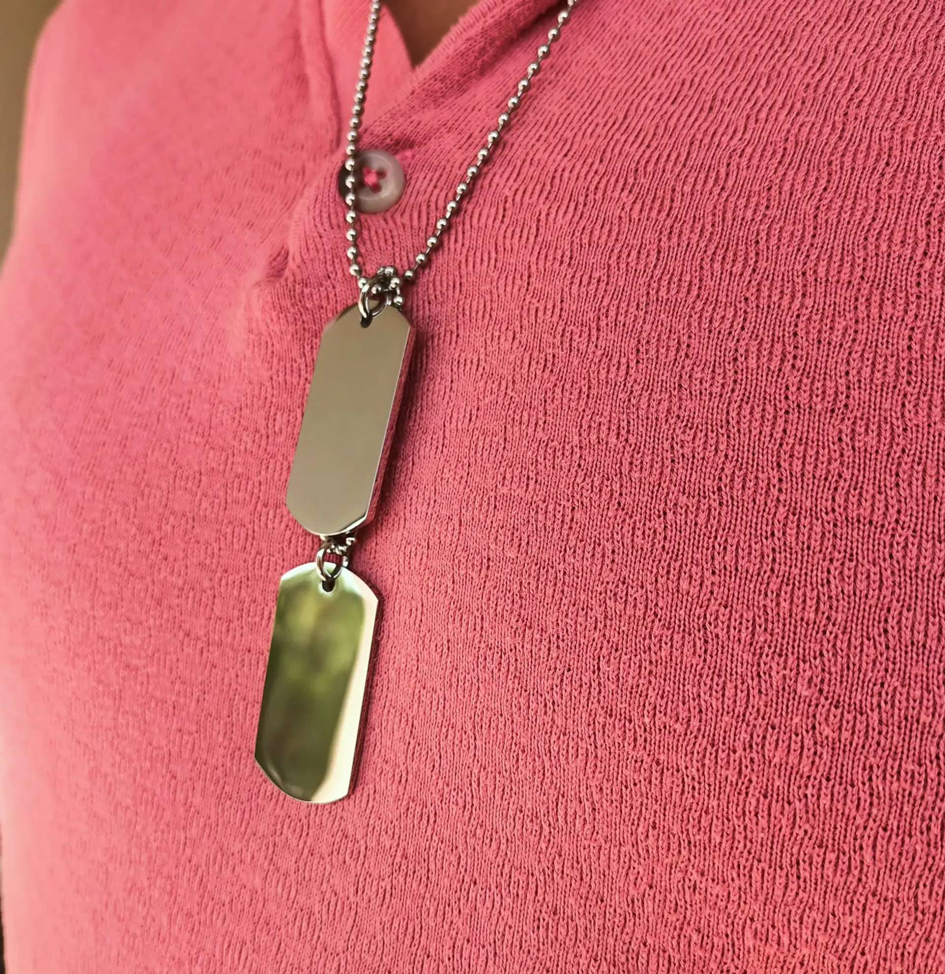 Colgante doble etiqueta estilo militar cupimatch unisex 14
