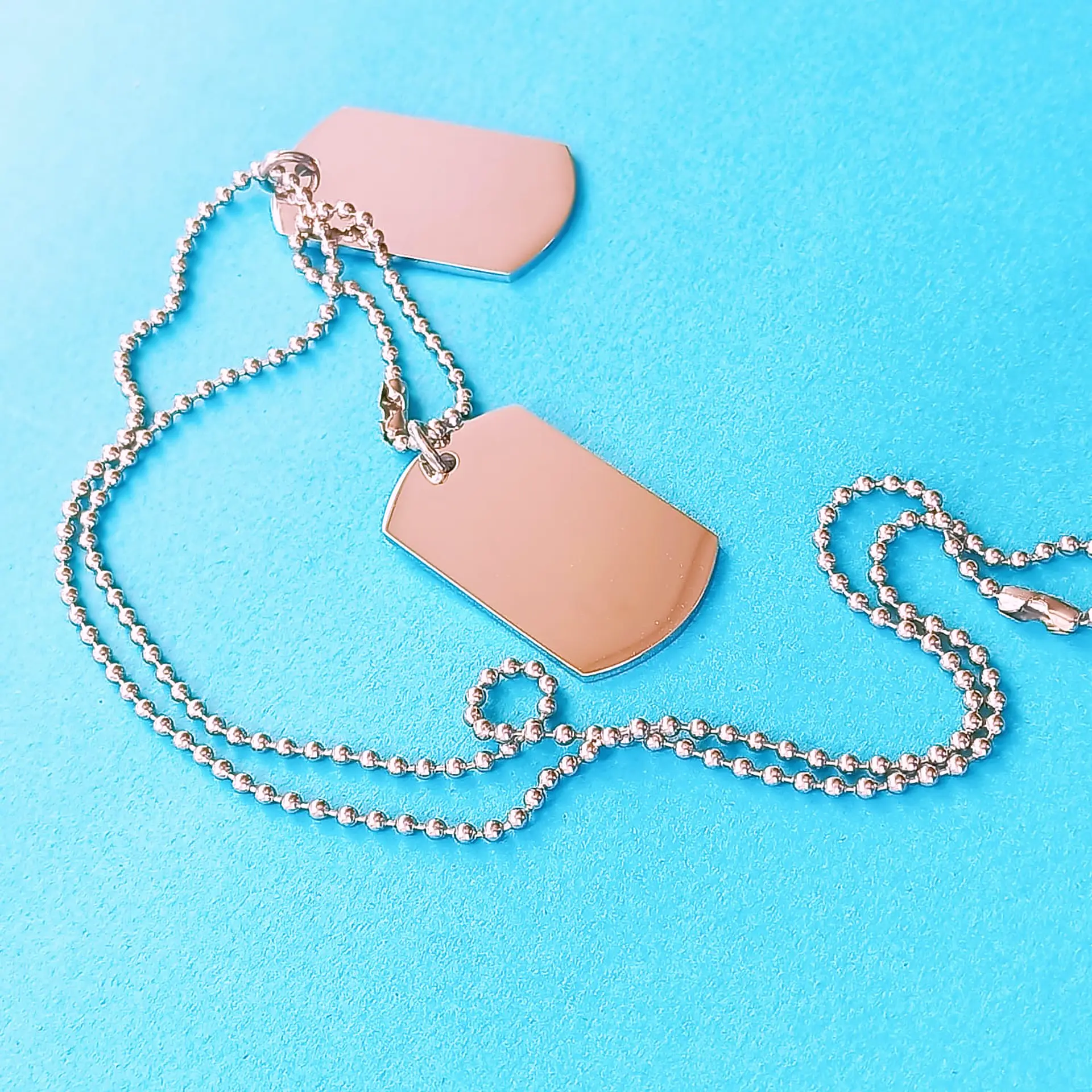 Colgante doble etiqueta estilo militar cupimatch unisex 8