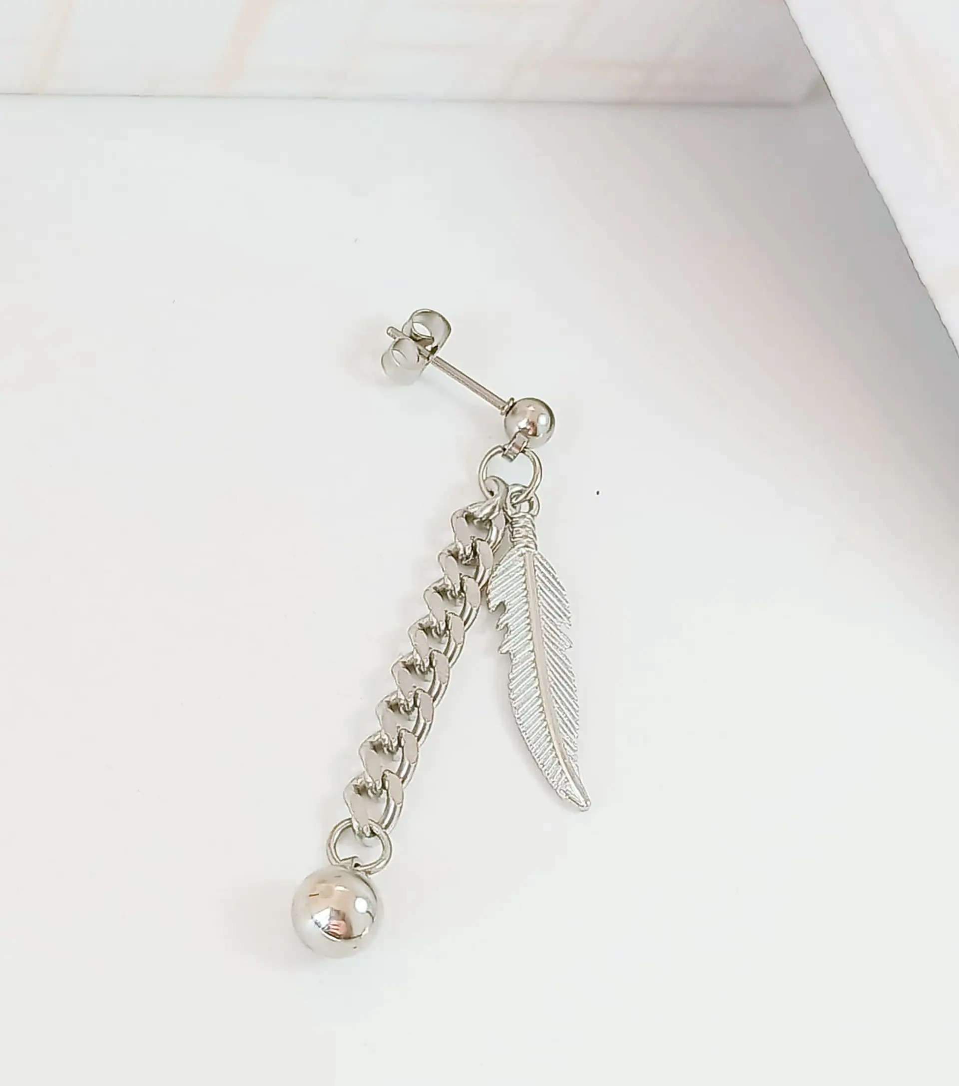 Aro Largo Kpop Pluma Cadena Eslabón Cosplay Punk Drop Unidad 3