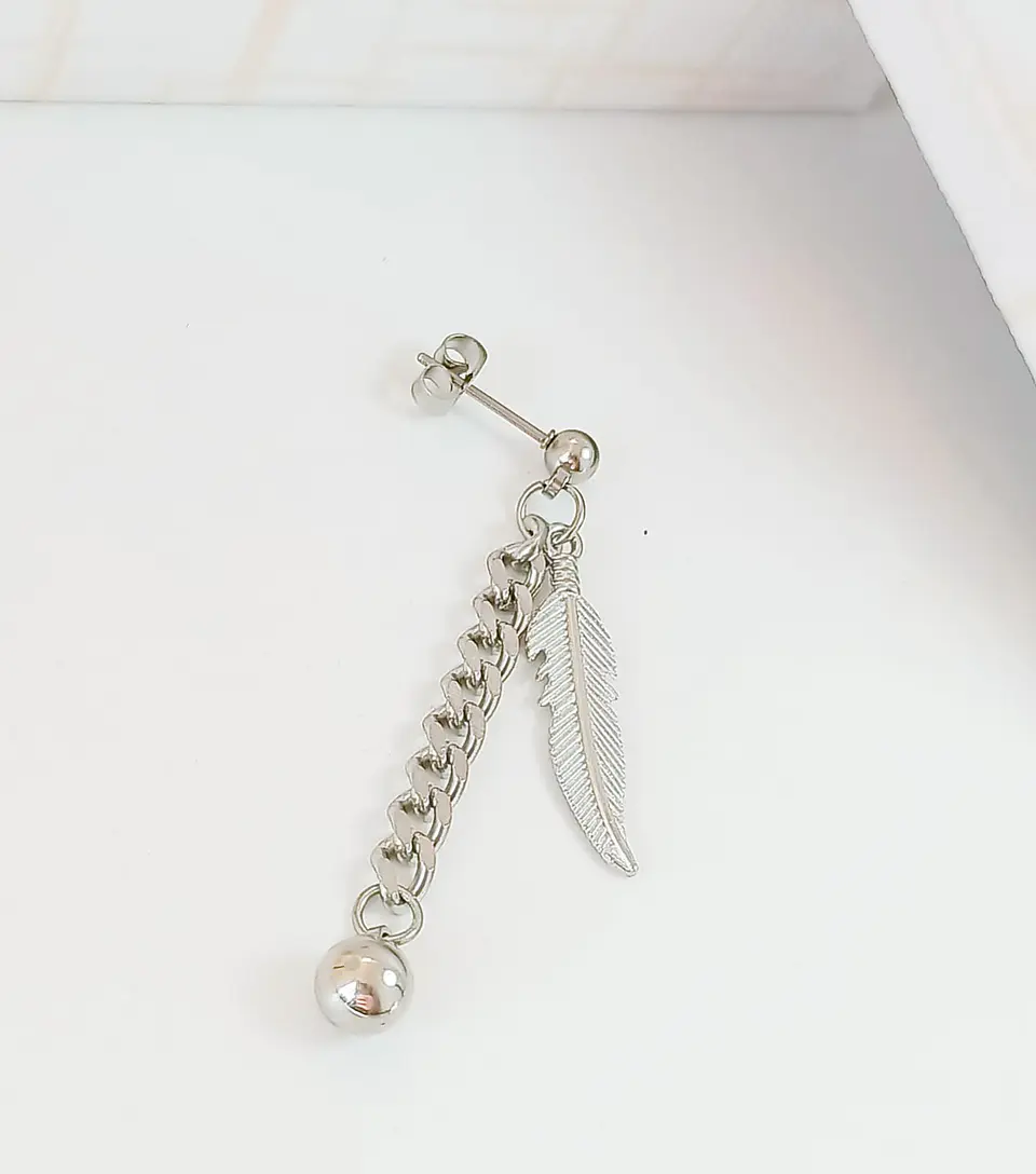 Aro Largo Kpop Pluma Cadena Eslabón Cosplay Punk Drop Unidad 3