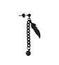 Pendiente Largo Kpop Pluma Eslabón Moda Cosplay Punk Unidad Negro - Miniatura 1