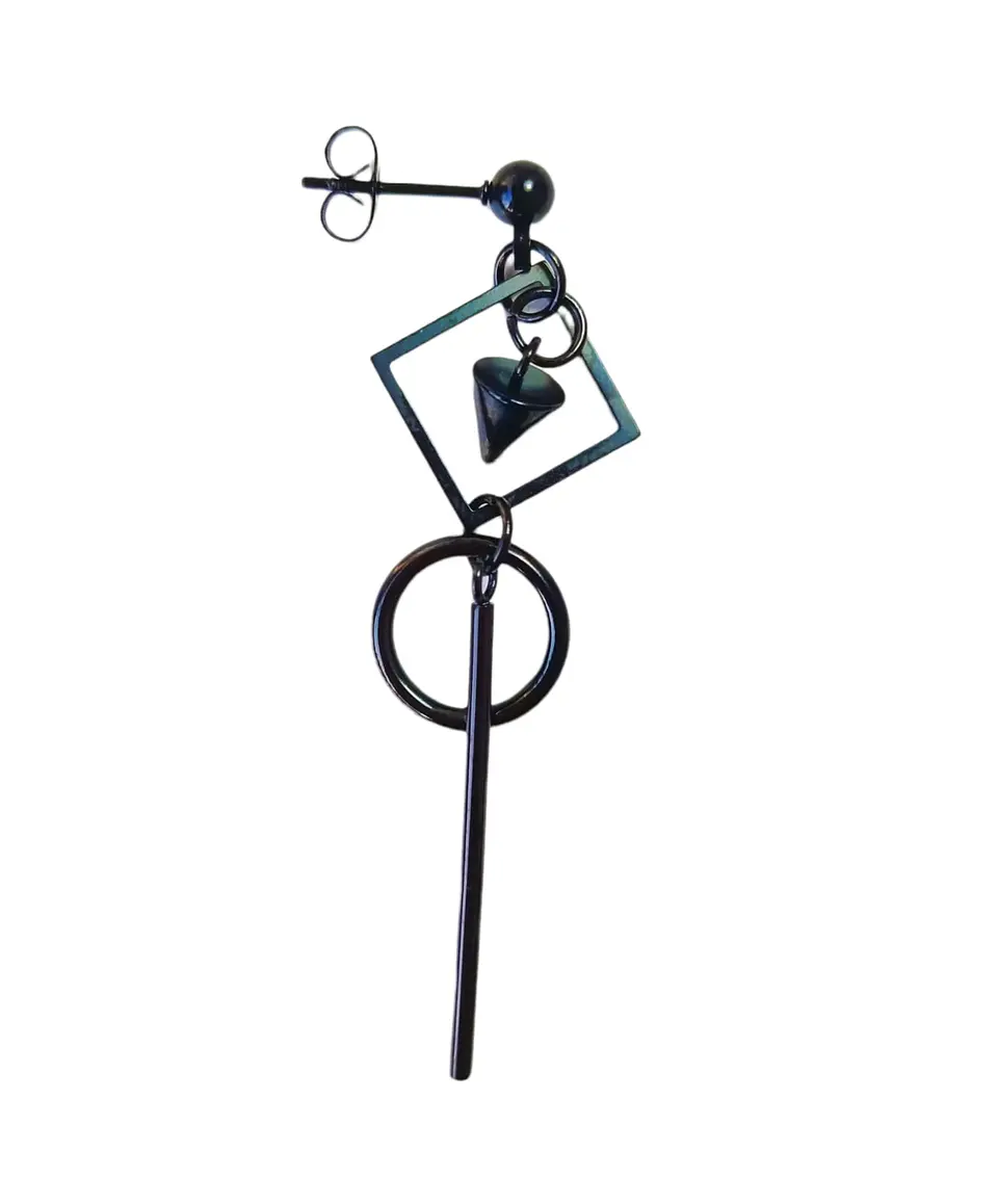 Pendiente Largo Colgante Kpop Figuras Cosplay Punk Negro Unidad 1