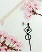 Pendiente Largo Colgante Kpop Figuras Cosplay Punk Negro Unidad - Miniatura 6