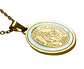 Colgante Medalla Virgen María Nácar Chapada En Oro 18k Amor - Miniatura 2