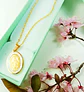 Colgante Medalla Virgen María Nácar Chapada En Oro 18k Amor - Miniatura 4