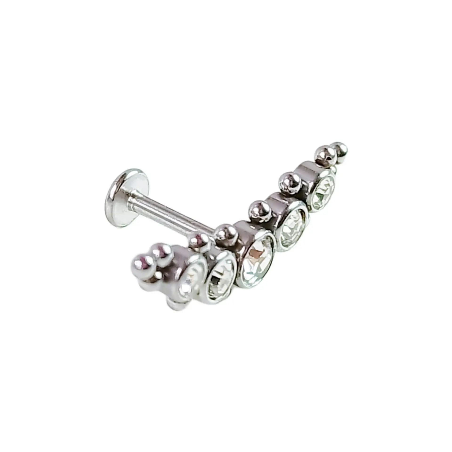 Piercing Oreja Tragus Conch Labret Modelo Media Luna Hipoalergenico Unidad 1