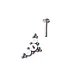 Piercing Oreja flat Labret Modelo Isósceles Hipoalergenico Unidad - Miniatura 9