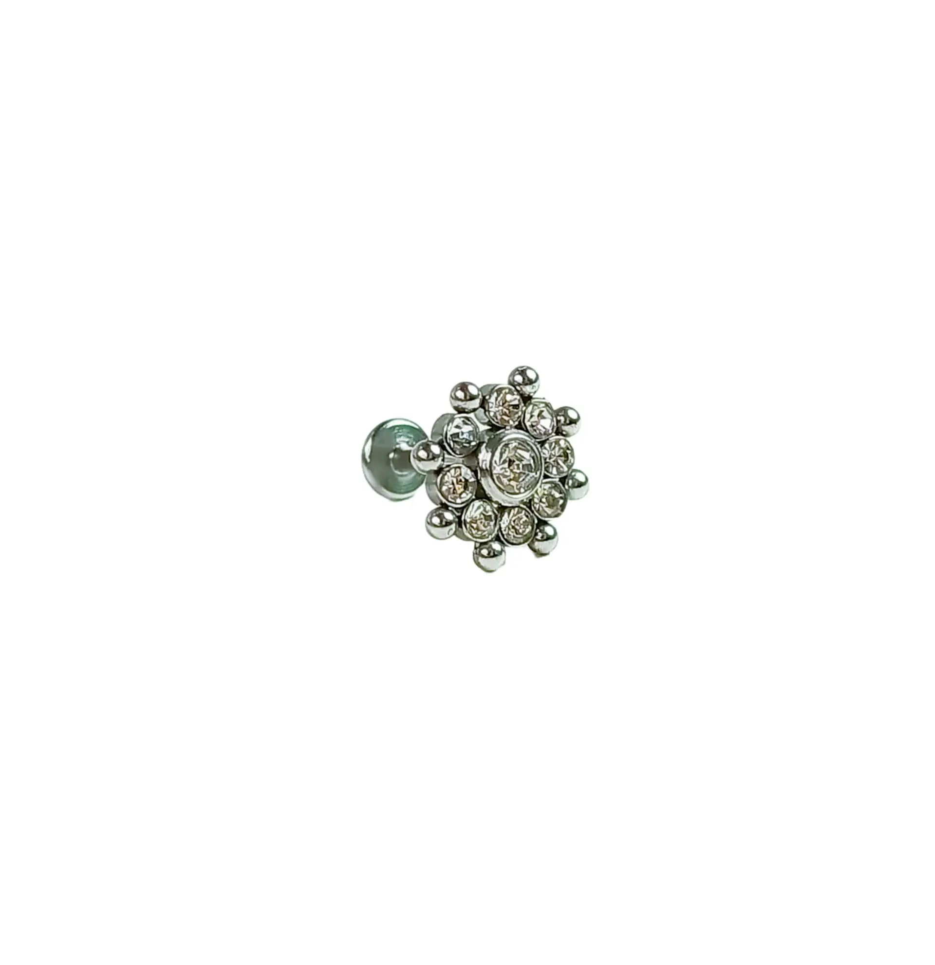Piercing Oreja Tragus Conch Labret Modelo Flor Hipoalergenico Unidad 1