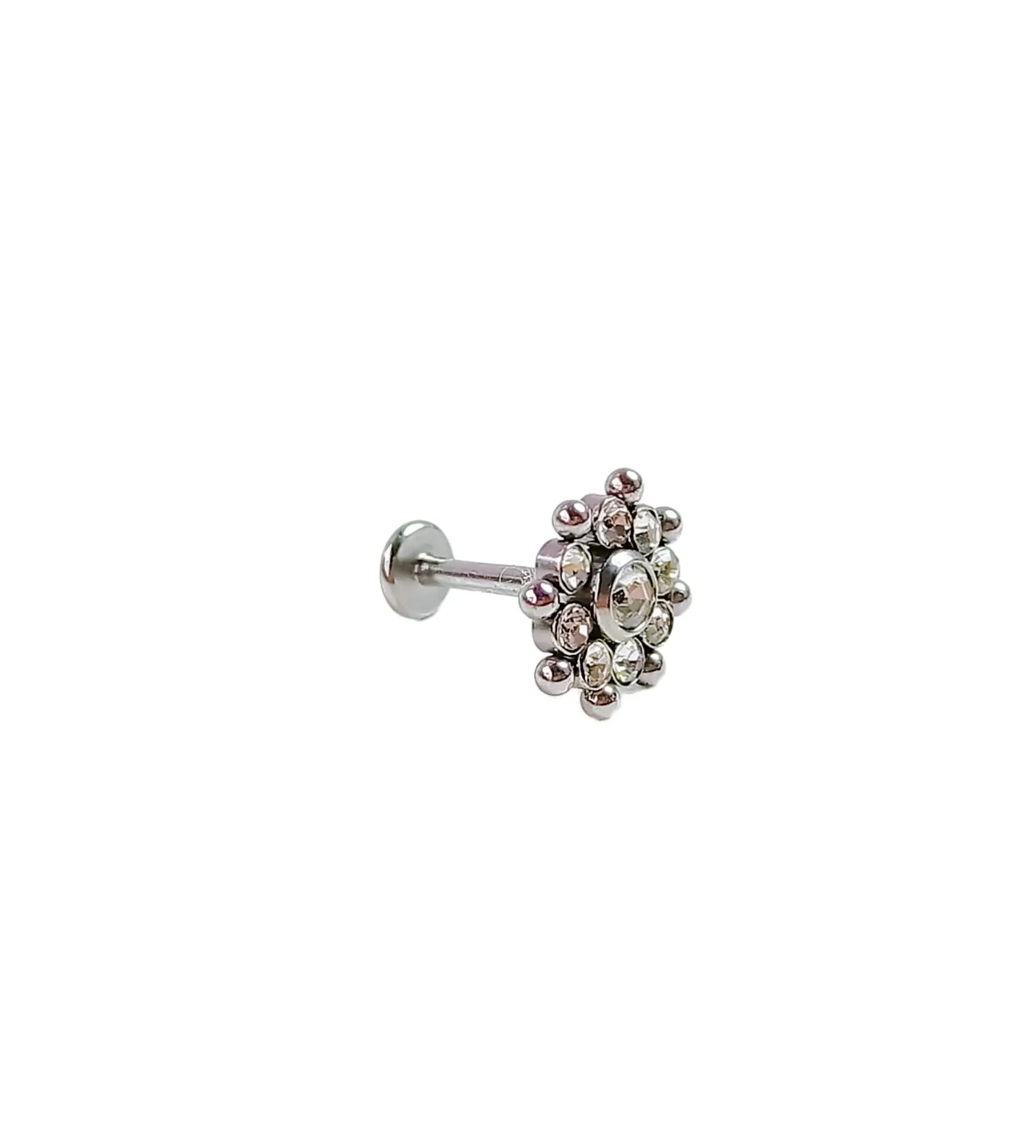 Piercing Oreja Tragus Conch Labret Modelo Flor Hipoalergenico Unidad 5