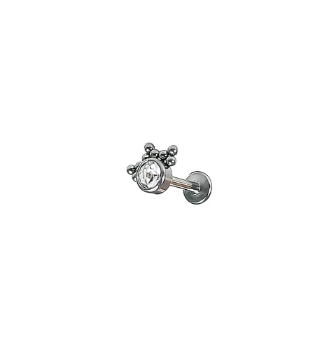 Piercing Oreja Tragus Conch Labret Modelo Corona Hipoalergenico Unidad