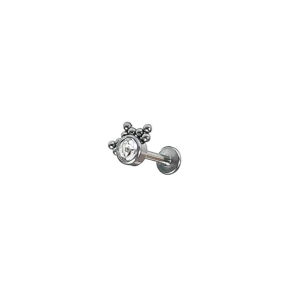 Piercing Oreja Tragus Conch Labret Modelo Corona Hipoalergenico Unidad 1