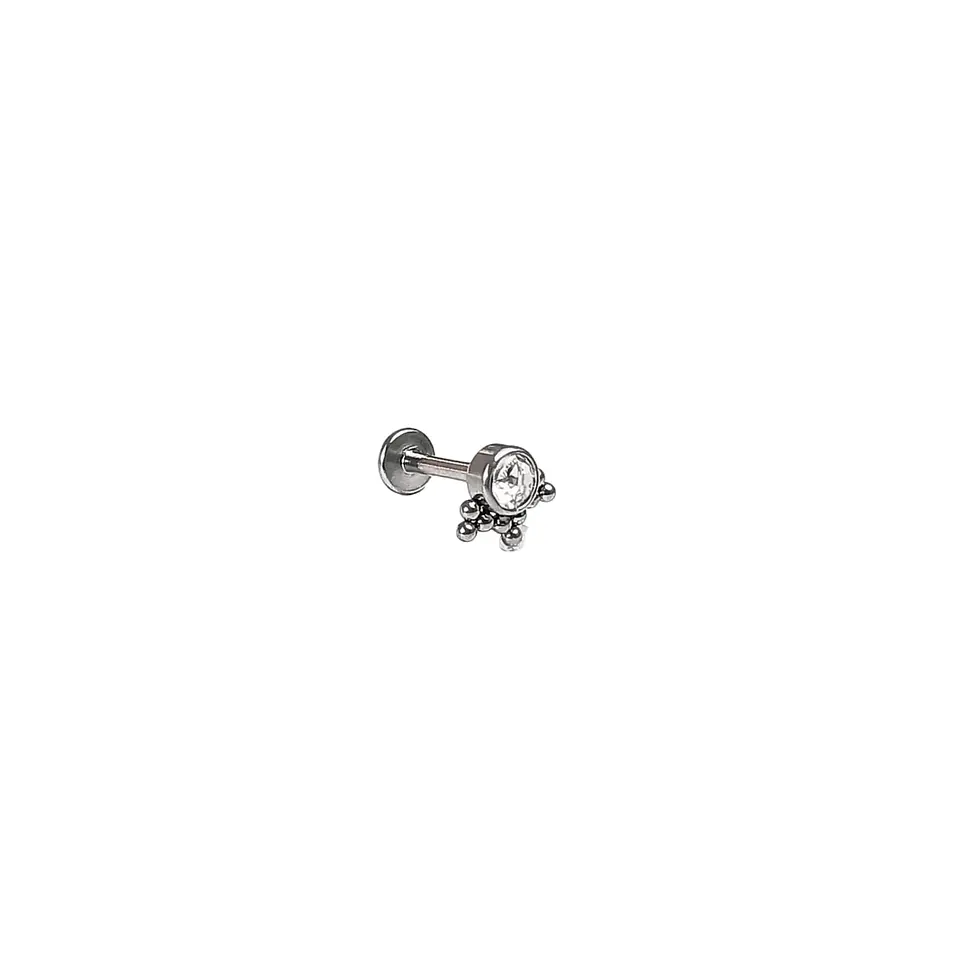 Piercing Oreja Tragus Conch Labret Modelo Corona Hipoalergenico Unidad 4