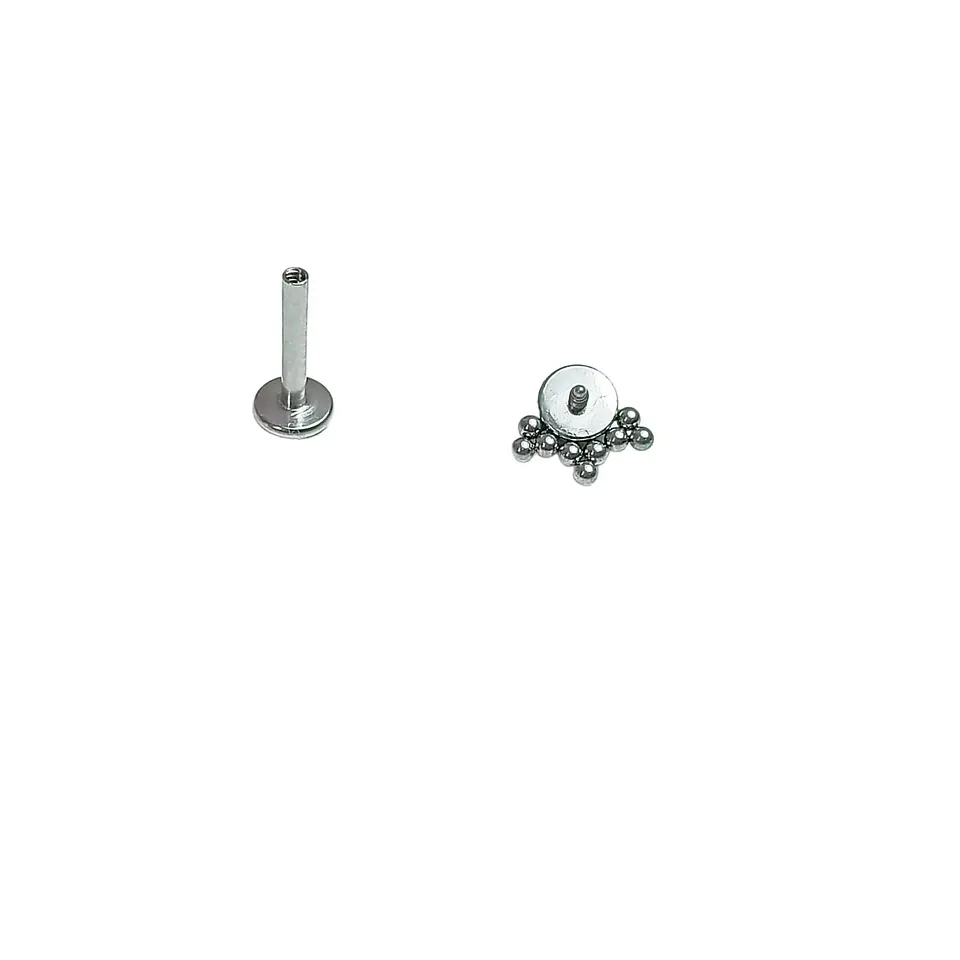 Piercing Oreja Tragus Conch Labret Modelo Corona Hipoalergenico Unidad 7