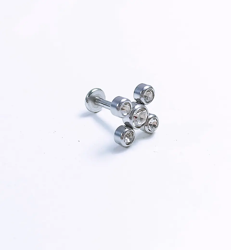 Piercing Punto Luz Tragus Conch Labret Modelo Drone Hipoalergénico Unidad 3