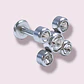 Piercing Punto Luz Tragus Conch Labret Modelo Drone Hipoalergénico Unidad - Miniatura 6