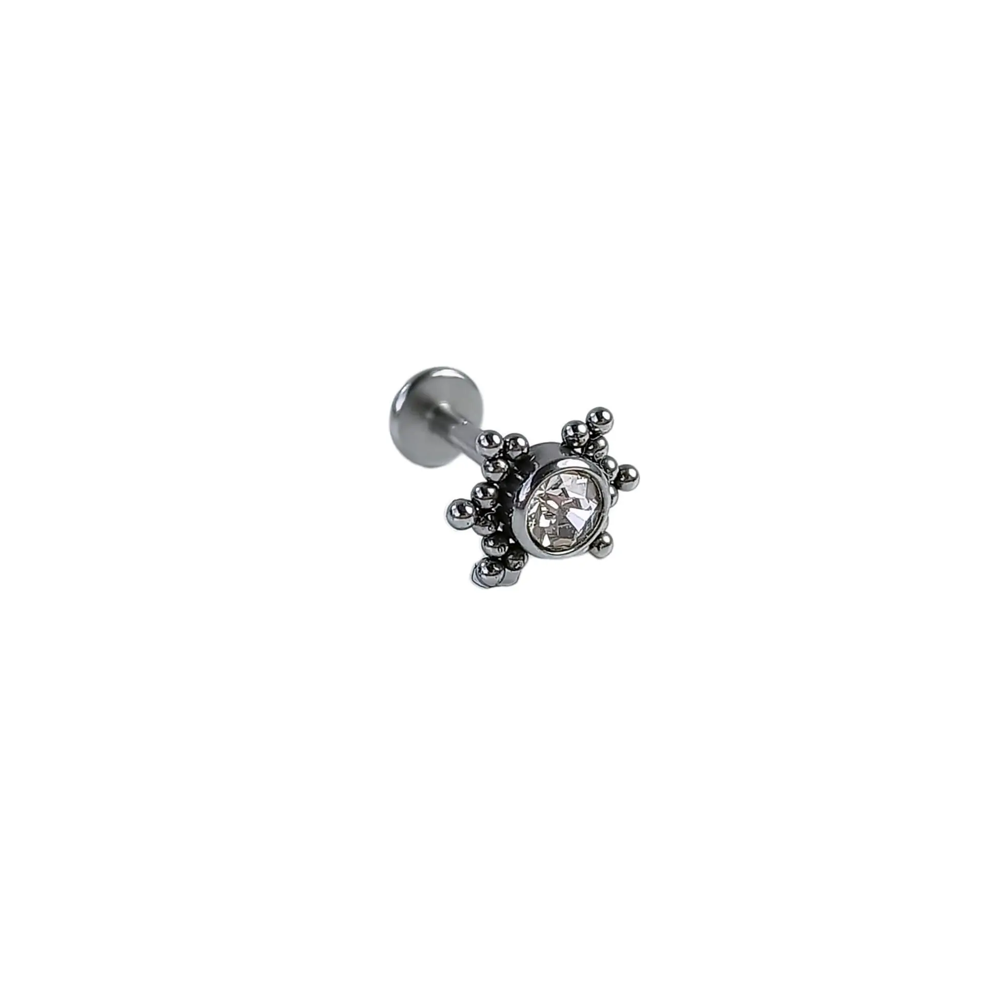 Piercing Oreja Tragus Conch Labret Modelo Spider Hipoalergénico Unidad 1