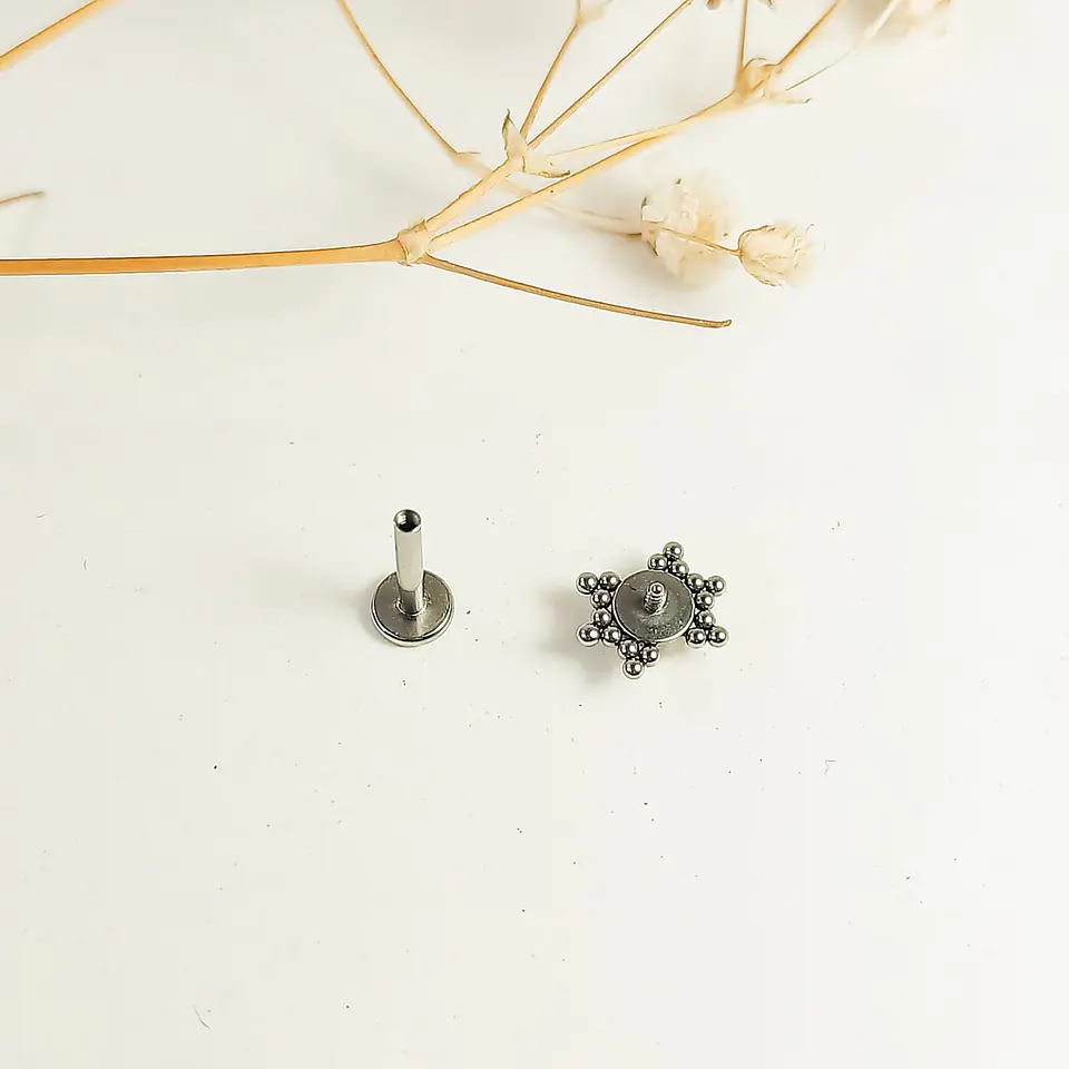 Piercing Oreja Tragus Conch Labret Modelo Spider Hipoalergénico Unidad 3