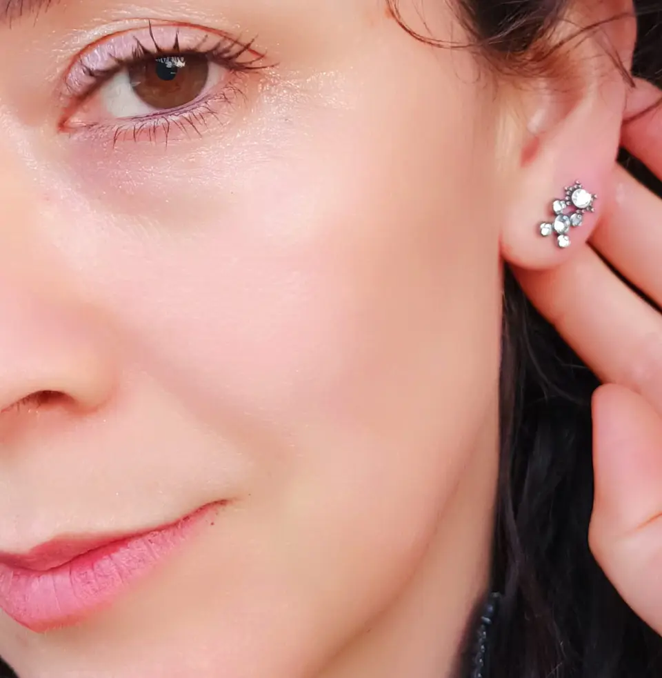 Piercing Oreja Tragus Conch Labret Modelo Spider Hipoalergénico Unidad 8
