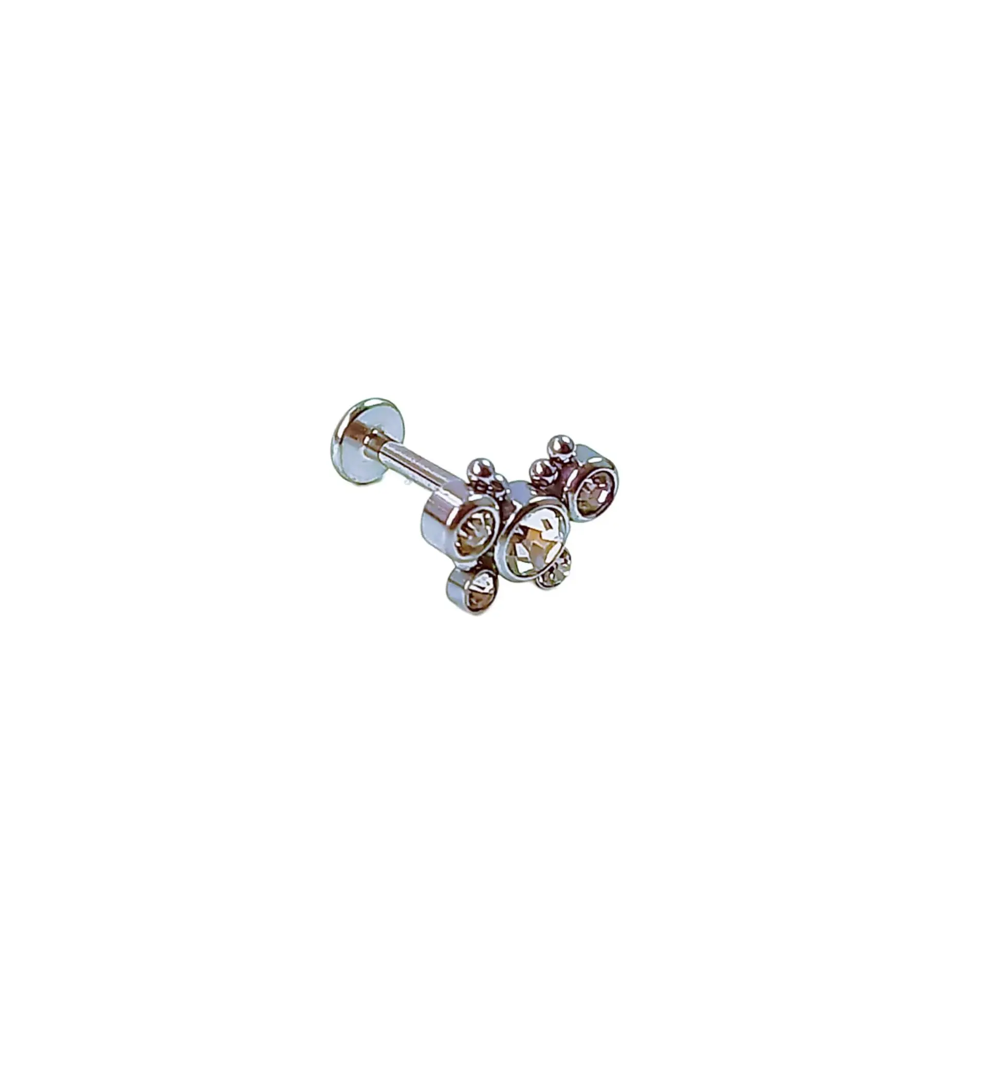 Piercing Oreja Tragus Conch Labret Modelo Mariposa Hipoalergénico Unidad 1