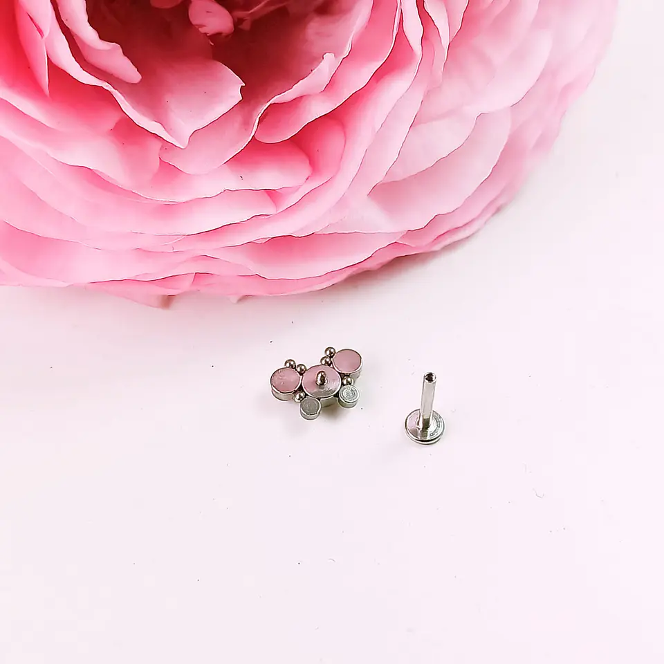 Piercing Oreja Tragus Conch Labret Modelo Mariposa Hipoalergénico Unidad 4