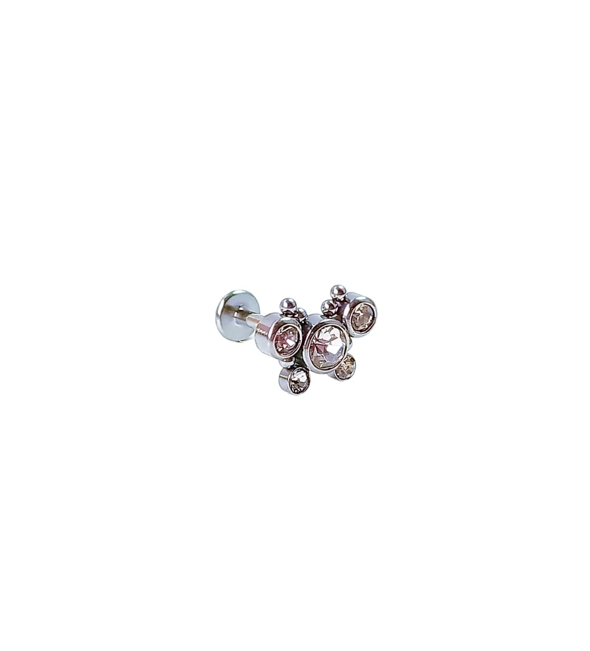 Piercing Oreja Tragus Conch Labret Modelo Mariposa Hipoalergénico Unidad 7