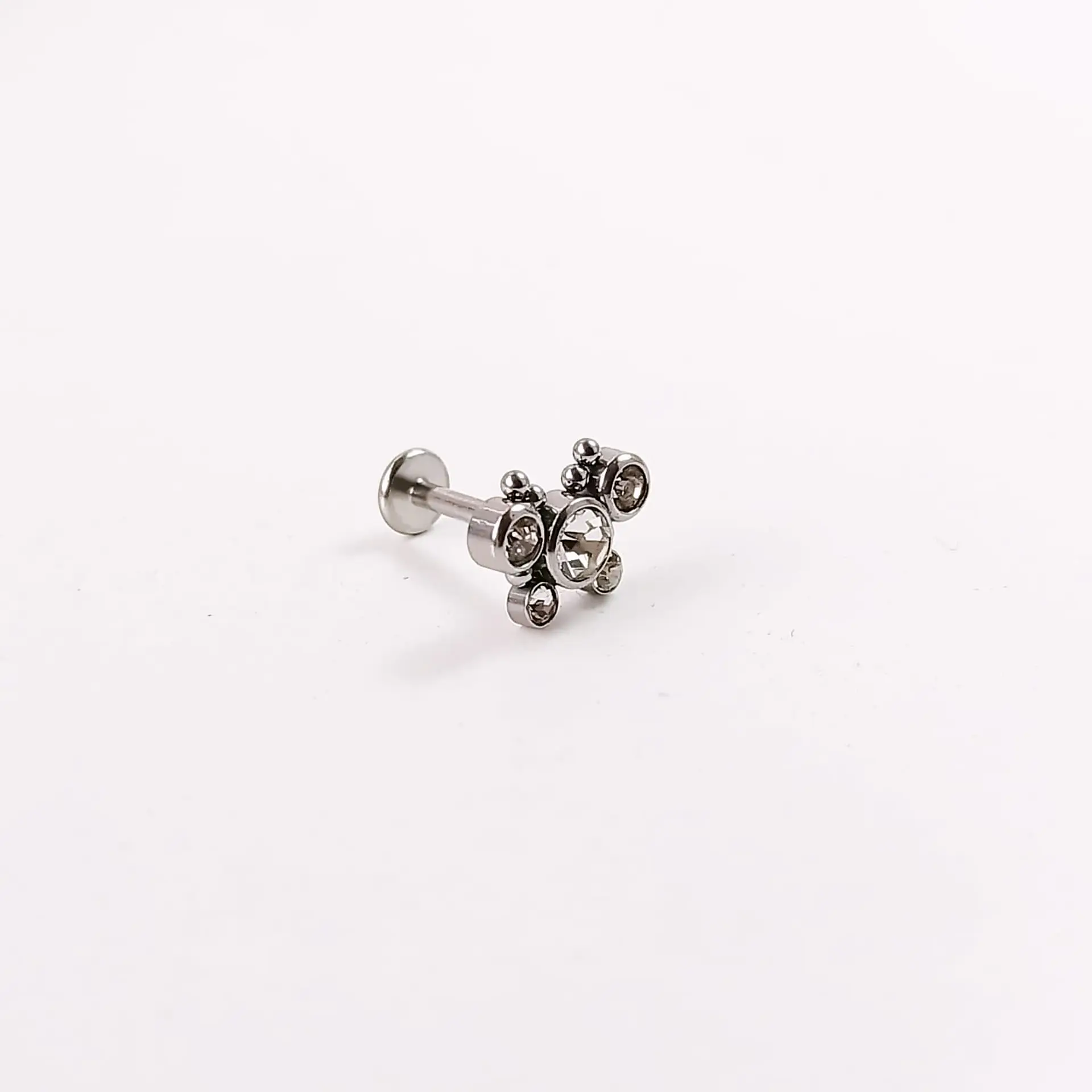 Piercing Oreja Tragus Conch Labret Modelo Mariposa Hipoalergénico Unidad 11