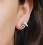 Piercing Oreja Tragus Conch Labret Modelo Triqueta de zirconio Hipoalergenico Unidad - Miniatura 4