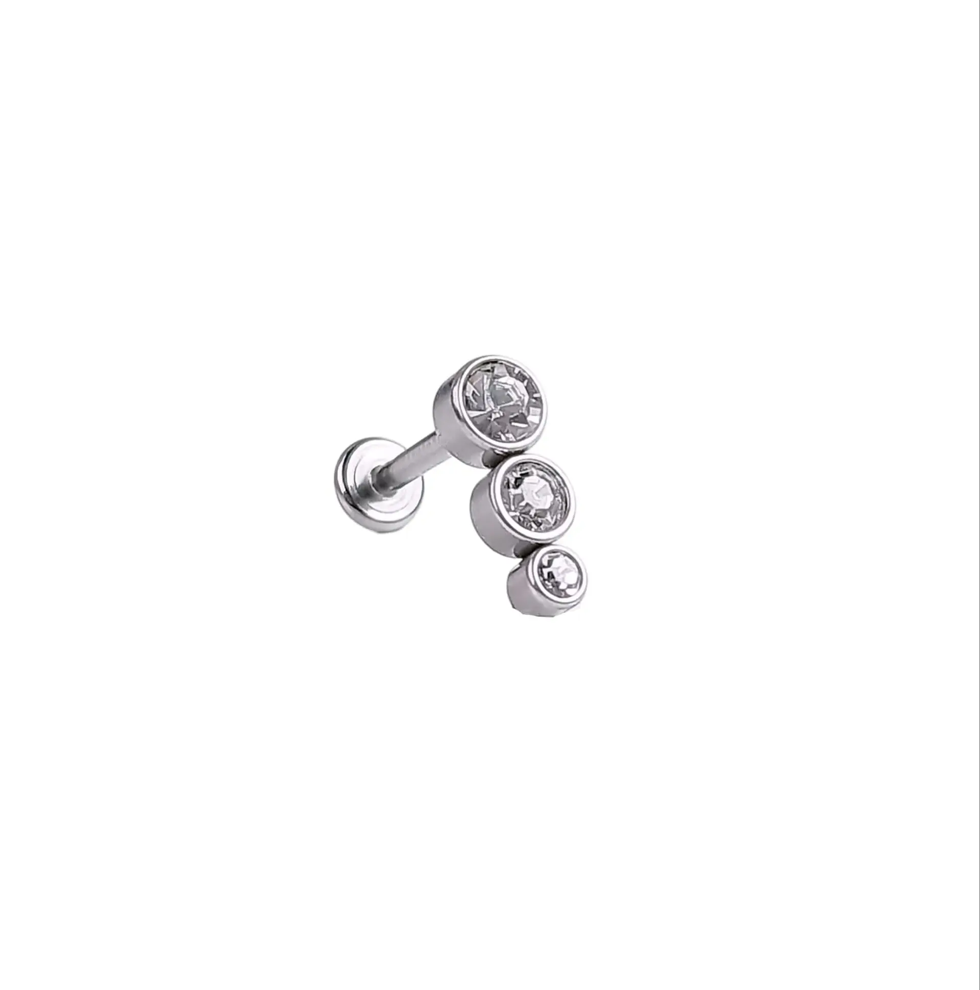 Piercing Tragus Conch Labret Modelo Trois Hipoalergénico Helix Unidad Punk 1