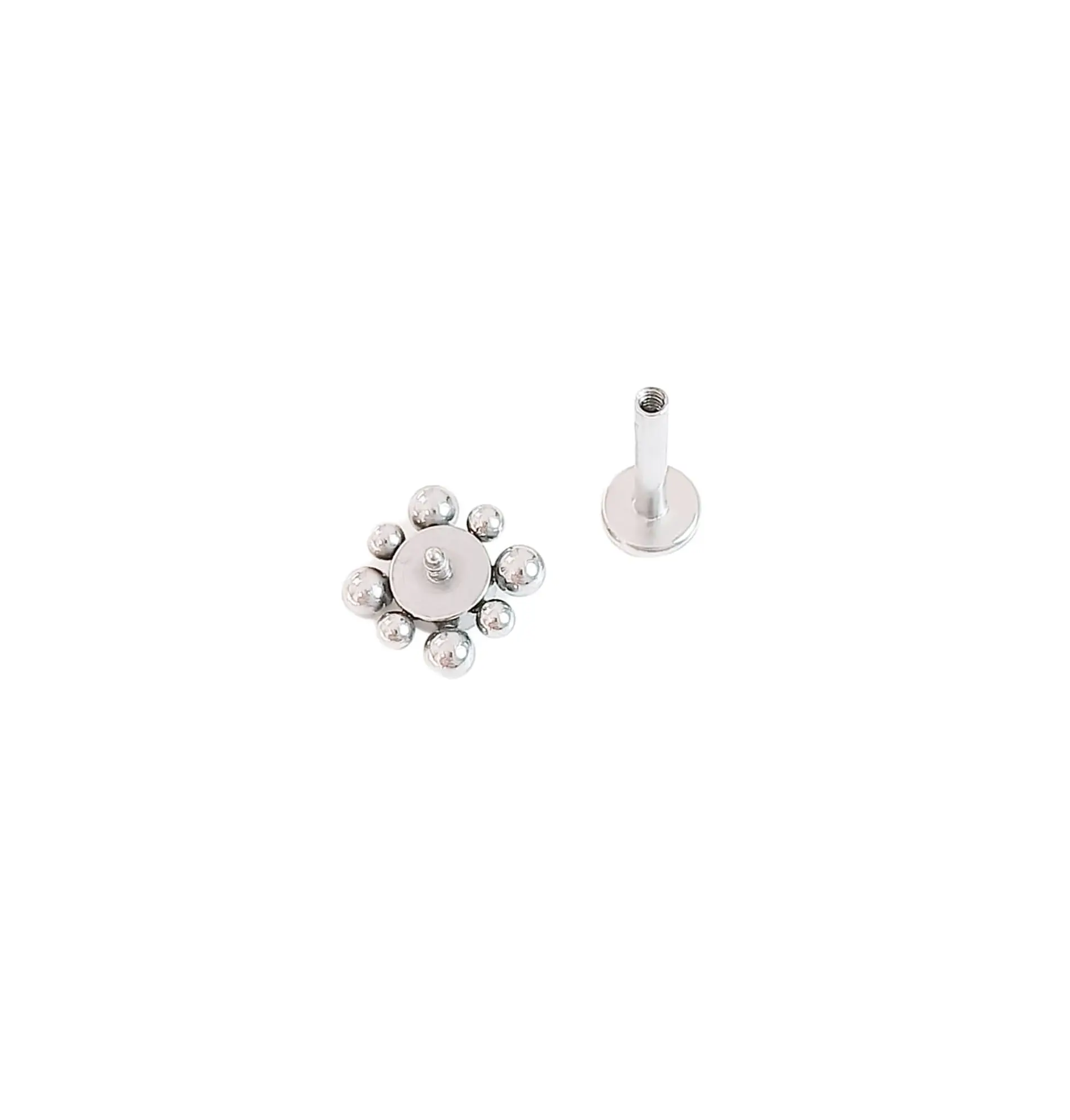 Piercing Oreja Tragus Conch Labret Modelo Petalos Hipoalergenico Unidad 7
