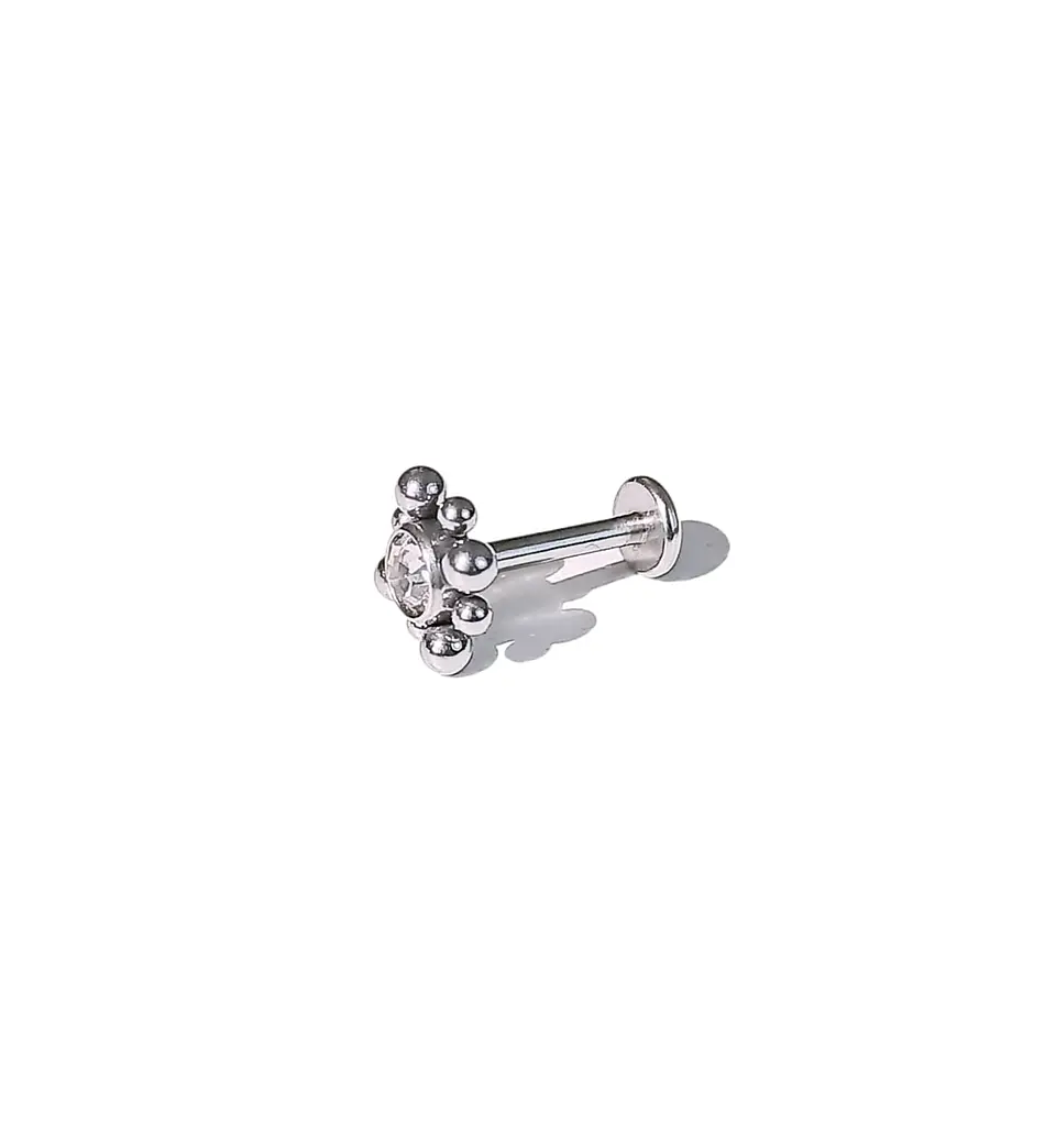 Piercing Oreja Tragus Conch Labret Modelo Petalos Hipoalergenico Unidad 4