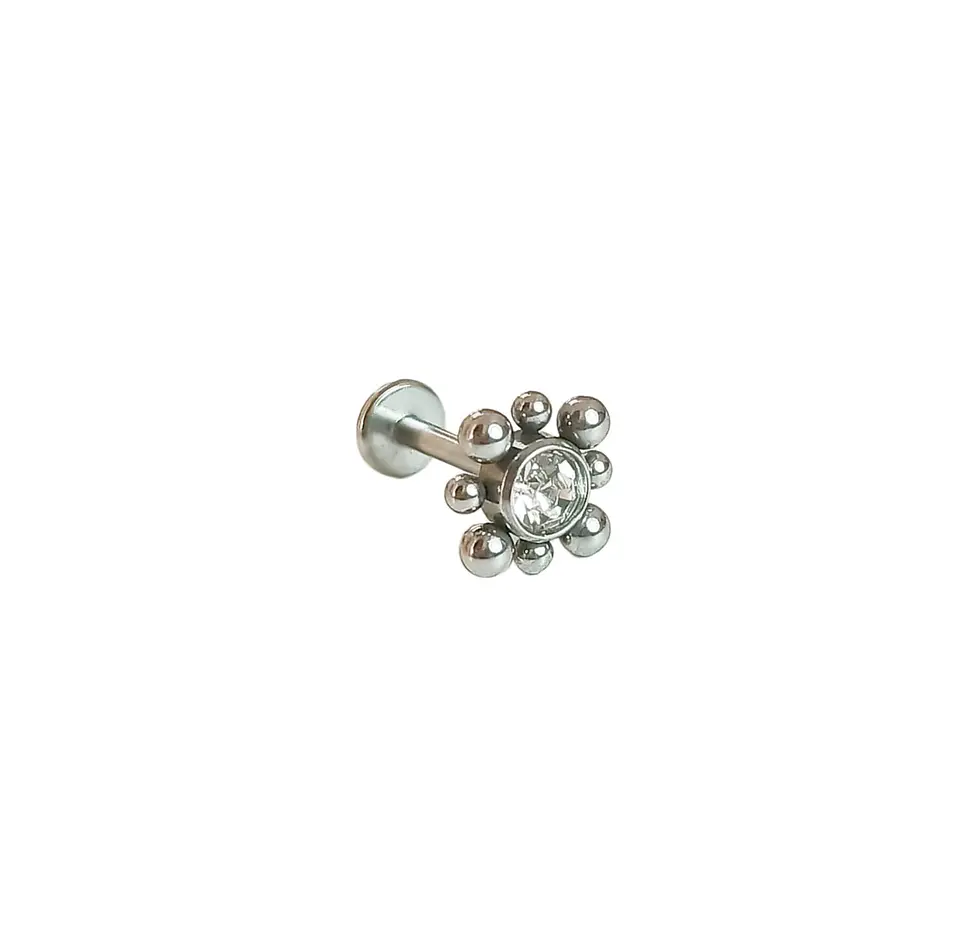Piercing Oreja Tragus Conch Labret Modelo Petalos Hipoalergenico Unidad 1