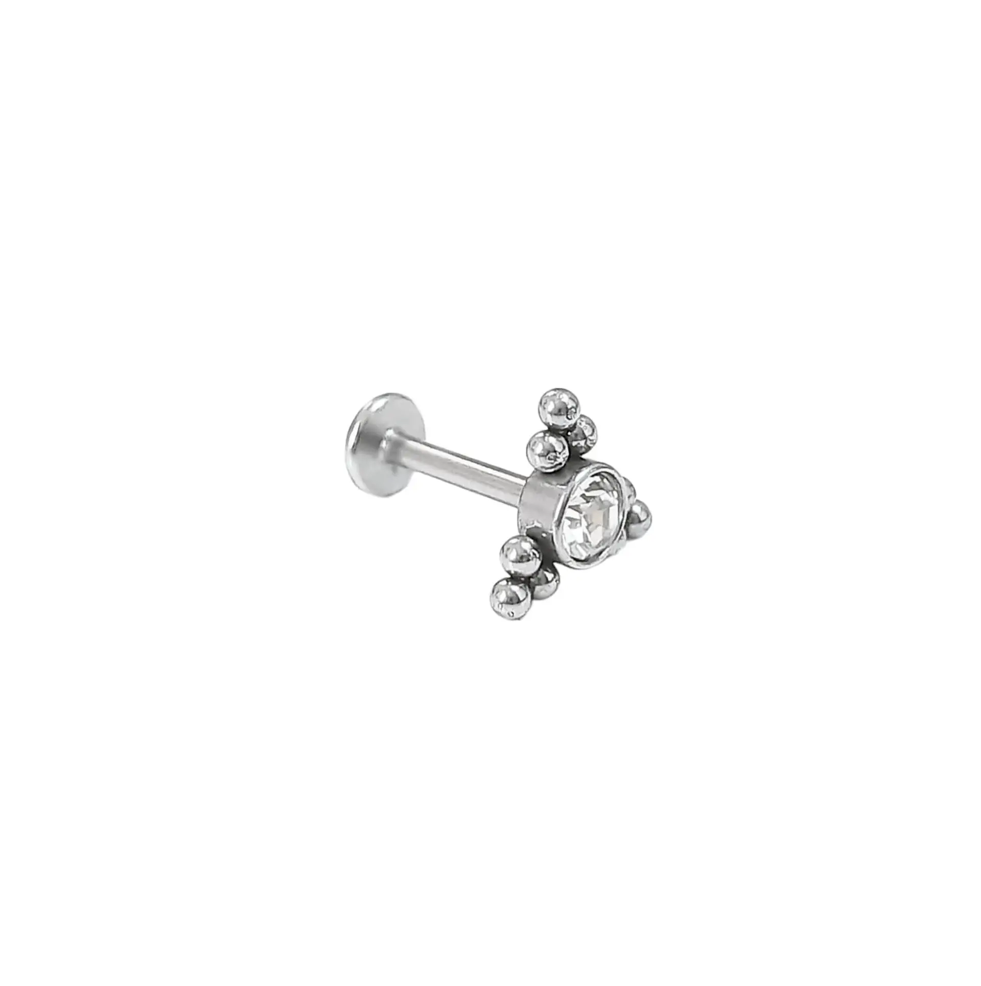 Piercing Oreja Tragus Conch Labret Modelo Pirámide Hipoalergénico Unidad 1