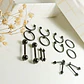 Pack 16 Piercing Negro Set Tragus Septum Industrial Nostril Helix - Miniatura 3