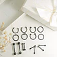 Pack 16 Piercing Negro Set Tragus Septum Industrial Nostril Helix - Miniatura 4