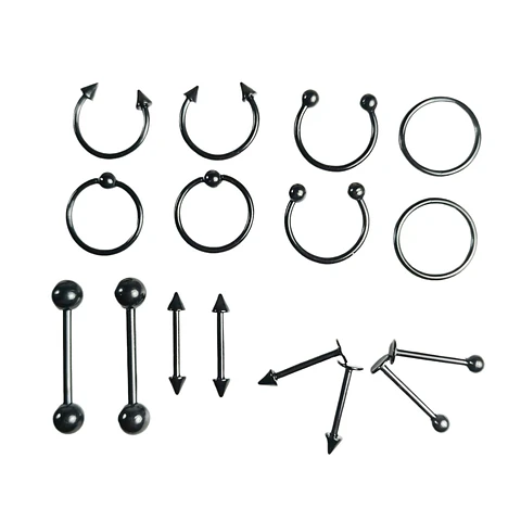 Tunnel Plug (piercing) Noir MATT – Acier Chirurgical – Pour Lèvres, Tragus, Helix – Neuf Avec étiquettes