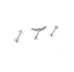 Set Piercing Modelo Nova Acero Quirúrgico Nostril Labret Punto Trepador - Miniatura 1