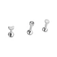 Set Piercing Modelo Fase Lunar Acero Quirúrgico Nostril Labret Luna Punto Luz - Miniatura 1