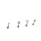 Set Piercing Modelo Kitty kpop Acero Quirúrgico Nostril Labret Cono Perla Pack - Miniatura 2