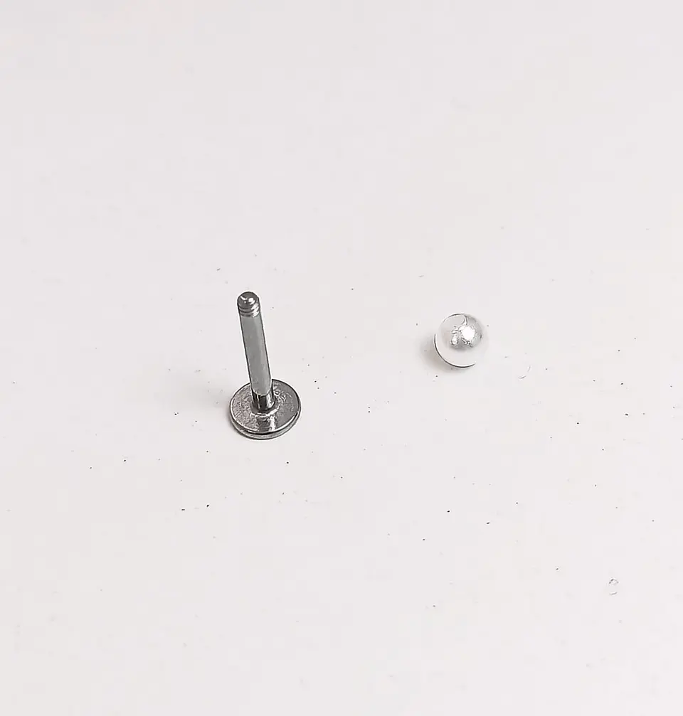 Set Piercing Modelo Kitty kpop Acero Quirúrgico Nostril Labret Cono Perla Pack 6