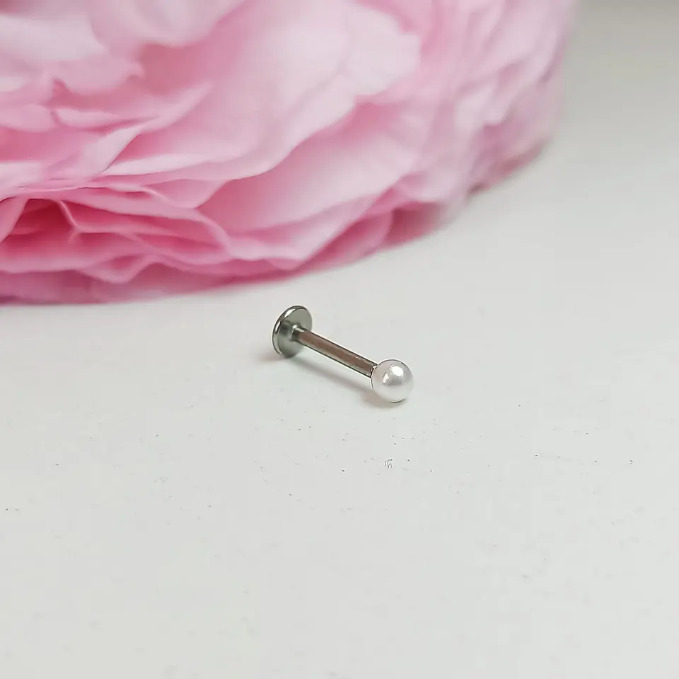 Set Piercing Modelo Kitty kpop Acero Quirúrgico Nostril Labret Cono Perla Pack 7