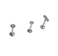Set Piercing Modelo Geo Acero Quirúrgico Nostril Labret Punto De Luz - Miniatura 9