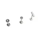 Set Piercing Modelo Geo Acero Quirúrgico Nostril Labret Punto De Luz - Miniatura 1