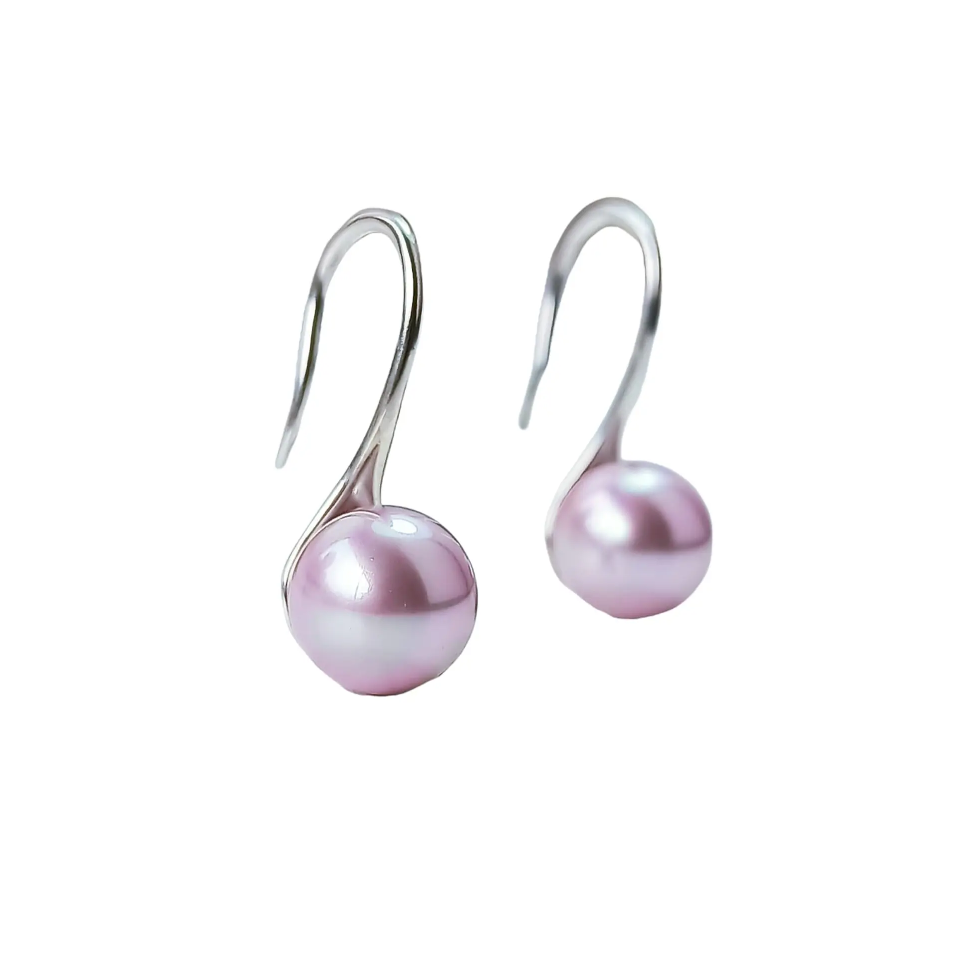 Aros aretes perlas de agua dulce colores plata 925 elegante bellos 4